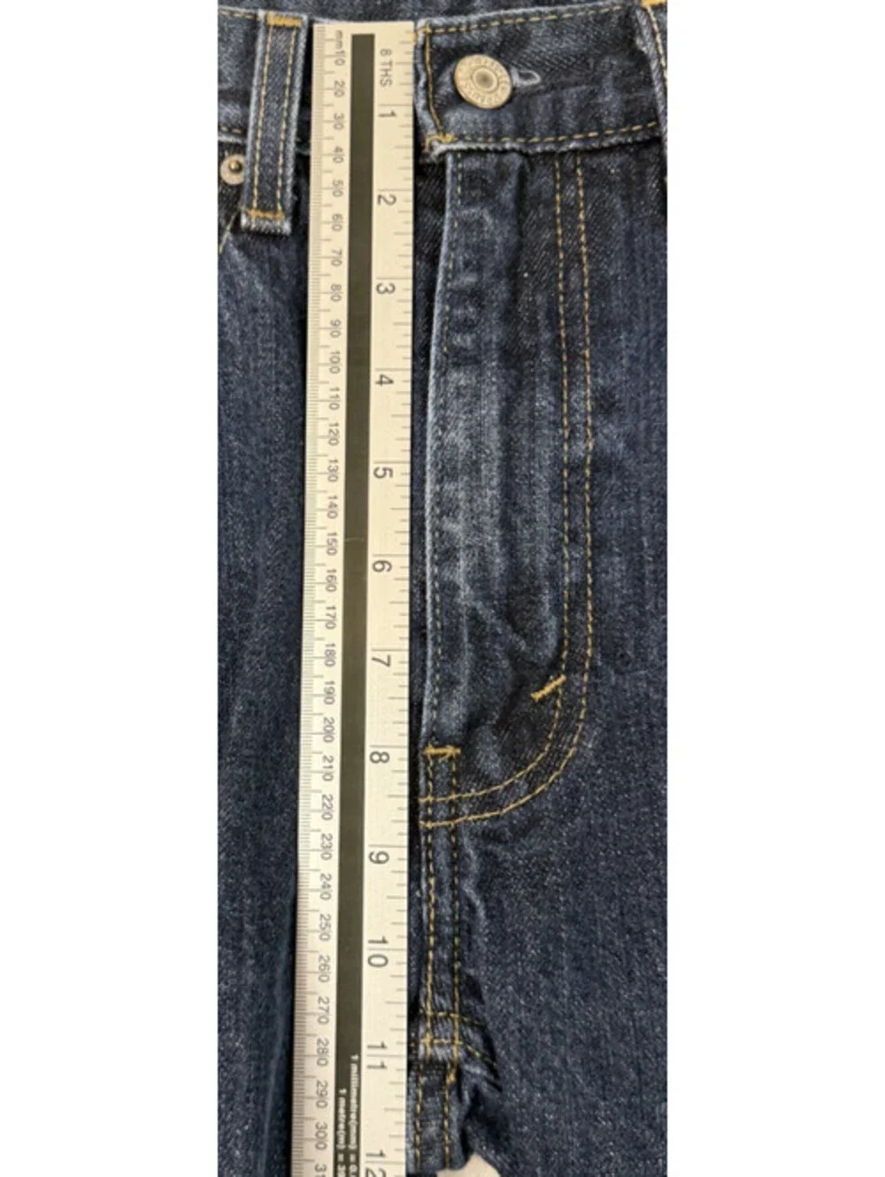 Levis 527 Bootcut Jeans Mens 33 x 34 Dark Wash Blue Denim